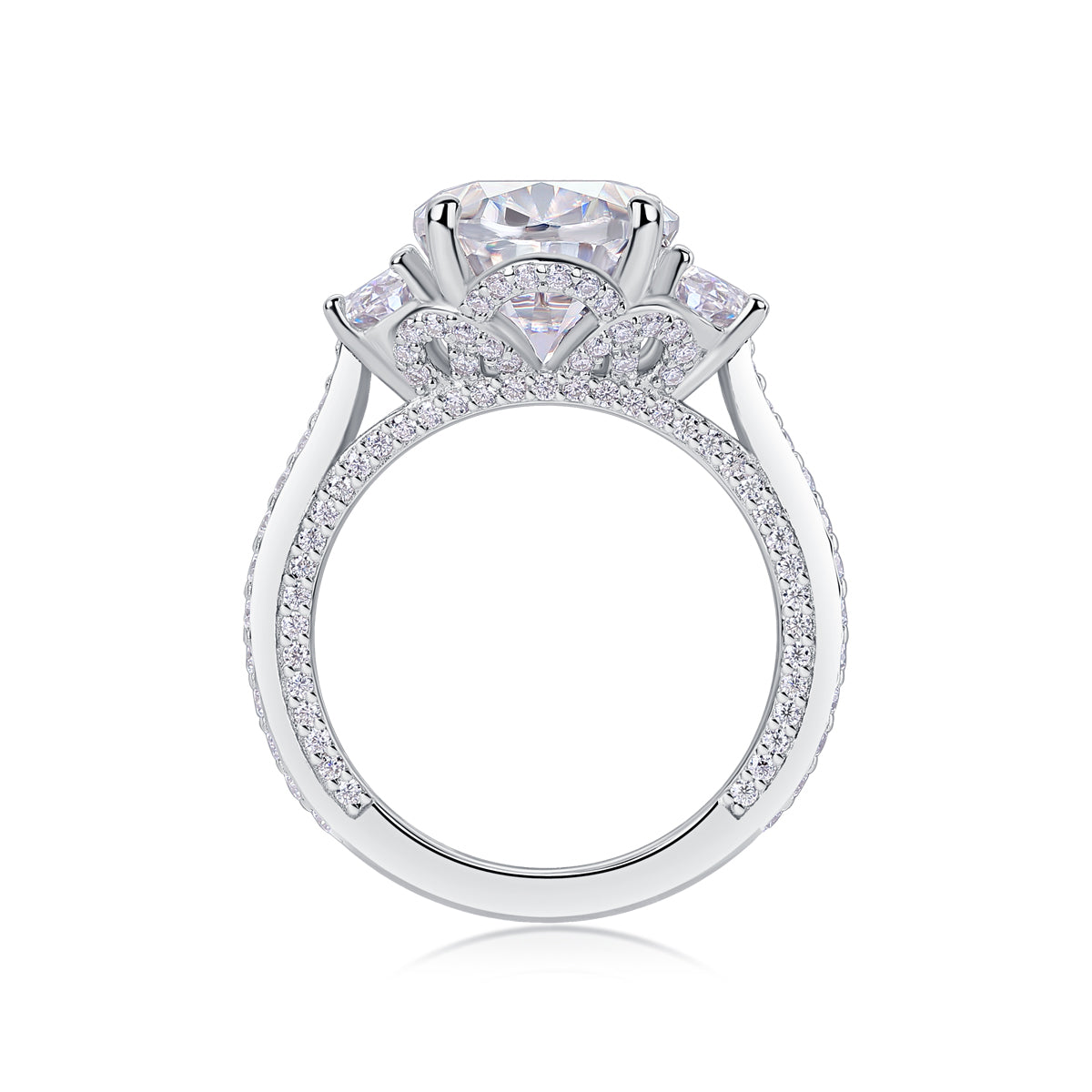 1Crown Of Radiance - A Fashionable And Luxurious Jewelry Accessory Set With Moissanite S925 Sterling Silver And Platinum-plated Diamond Prohibit TikTok sales