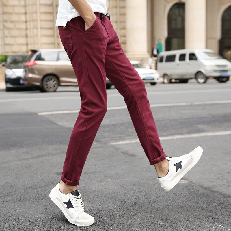 Fashionable Pure Cotton Casual Simple Straight Pants