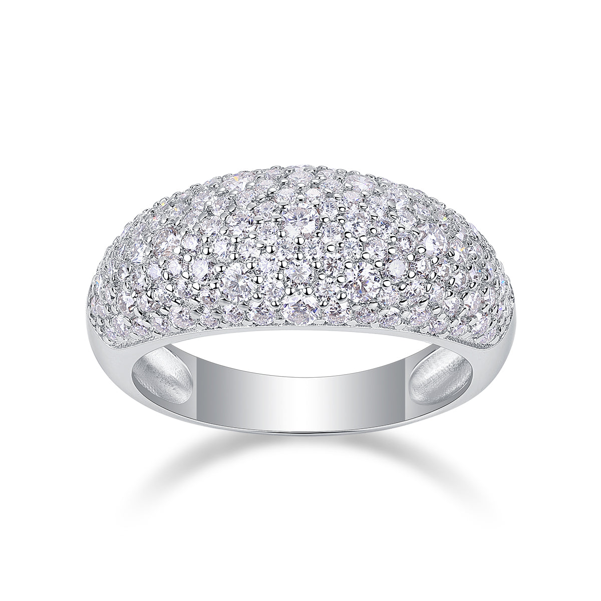 1Moonlit Night Stars - A Fashionable Diamond Jewelry Piece Set With Moissanite S925 Sterling Silver And Platinum Diamond Ring Prohibit TikTok sales
