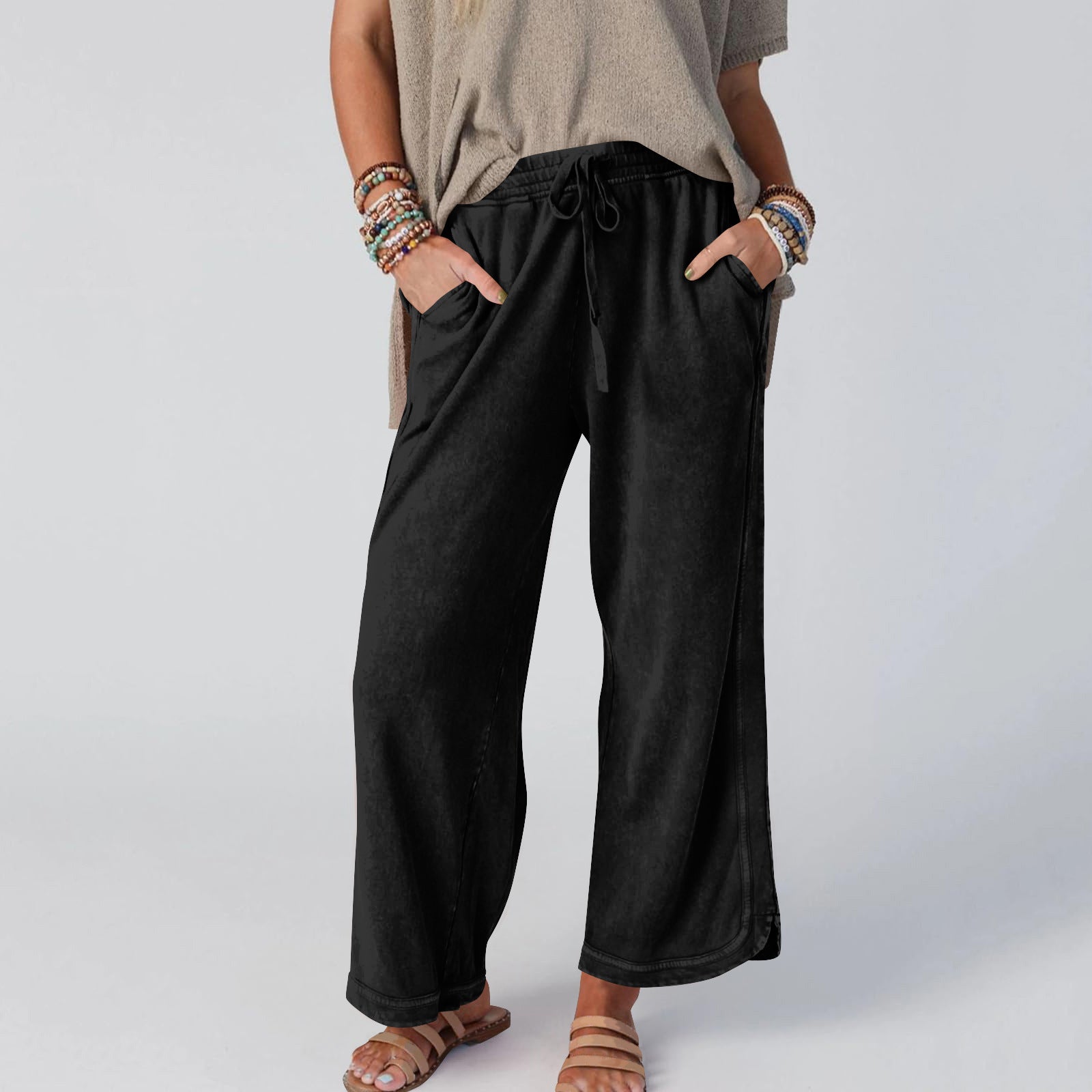 Women's Fashion Casual Wide Leg Leisure Sports Pants