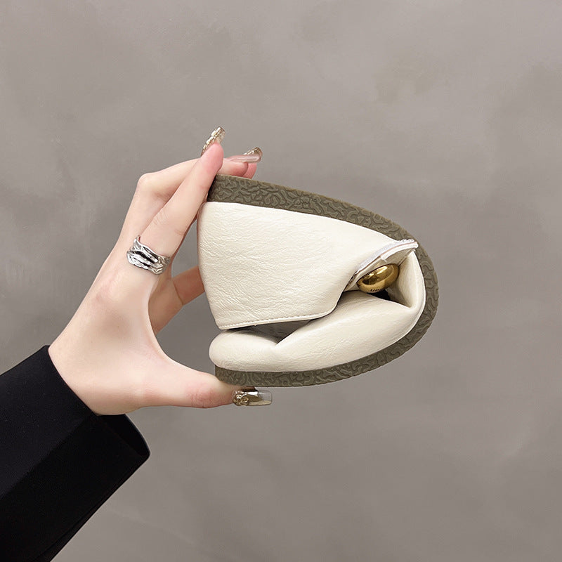 Women's Buckle Casual Leather Shoes Soft Bottom Pumps