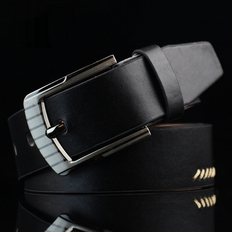Men's Threading Casual Student Pin Buckle Belt