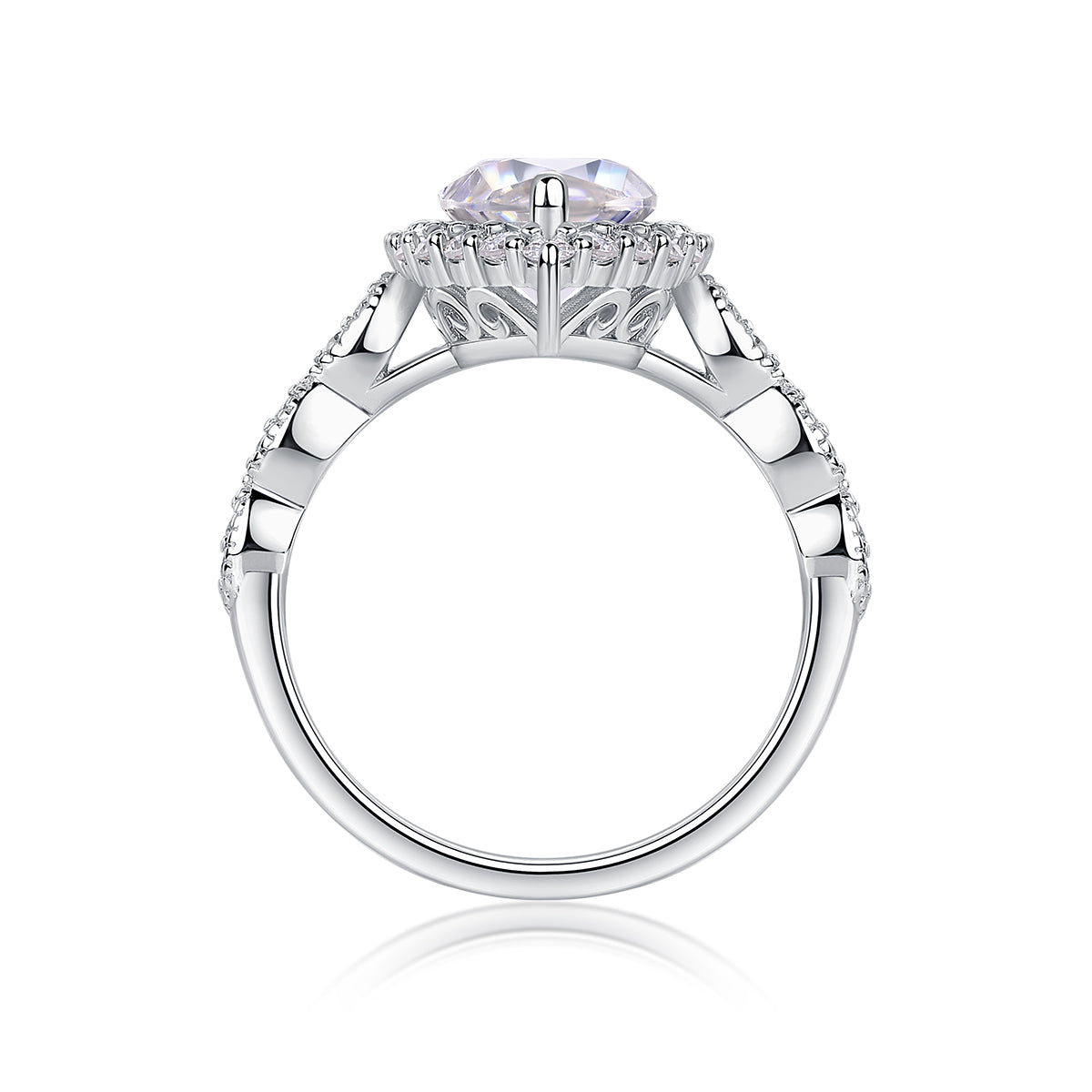 1Starlight Craze - A Fashionable Diamond Jewelry Piece Set With Moissanite S925 Sterling Silver And Platinum Diamond Ring Prohibit TikTok sales