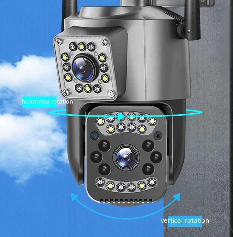 Outdoor Waterproof HD Night Vision Home Monitor Wireless WiFi Remote 4G Dual Camera