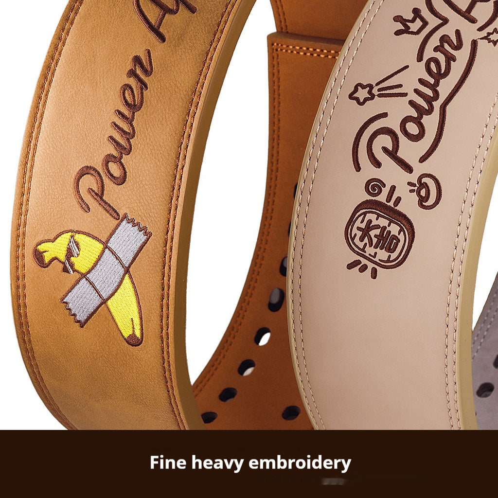 Cartoon Full Leather Fitness Belt