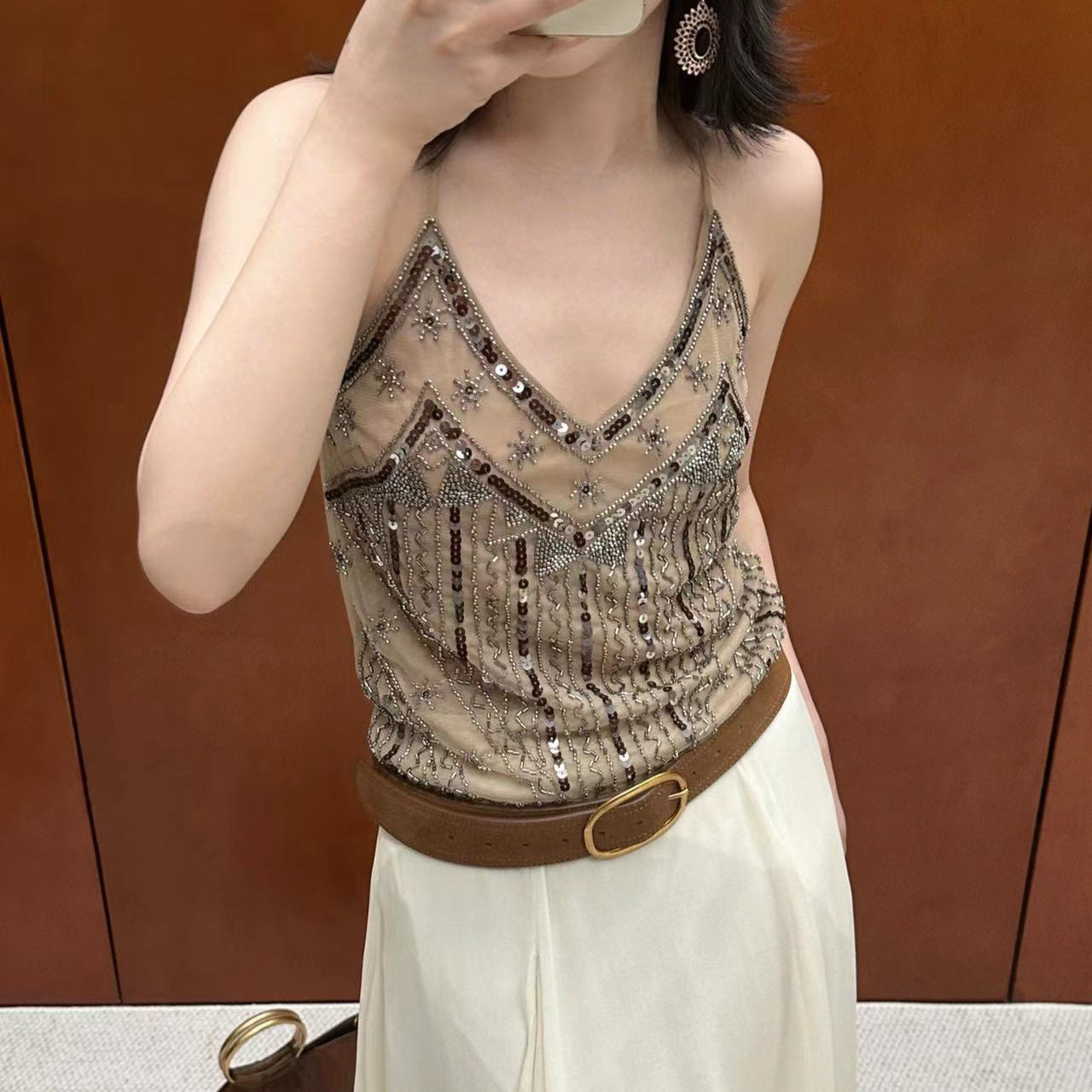 Women's New Embroidered Sexy Underwear Vest