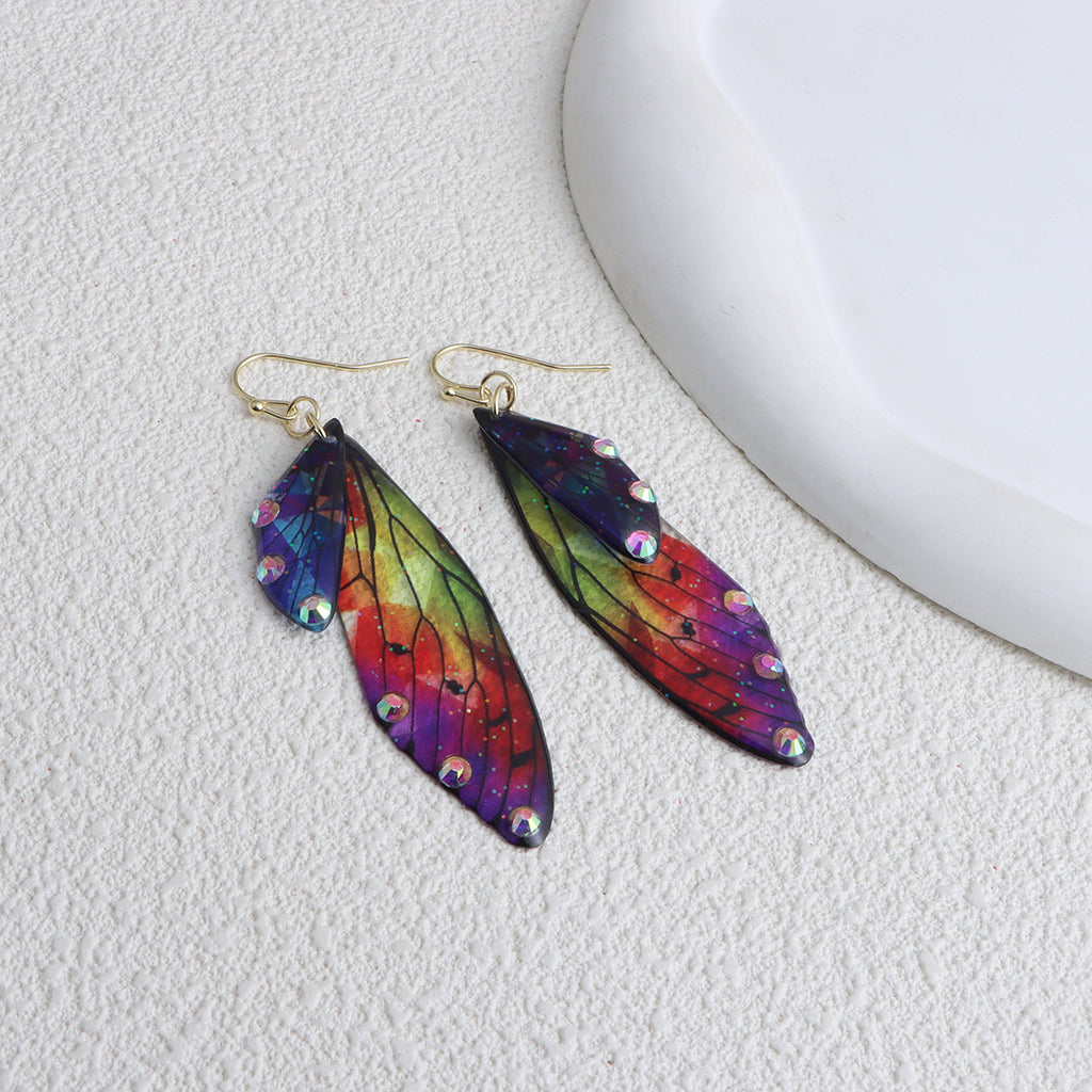 Misty Rain In Southern Personalized Design Simulation Cicada Wings Earrings