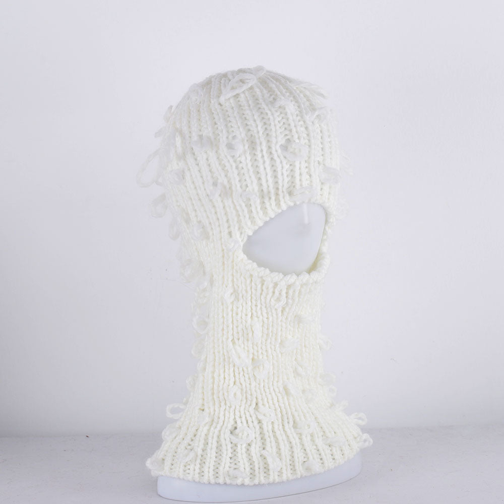 Men's And Women's Coil Cap Hand-made Woolen Mask