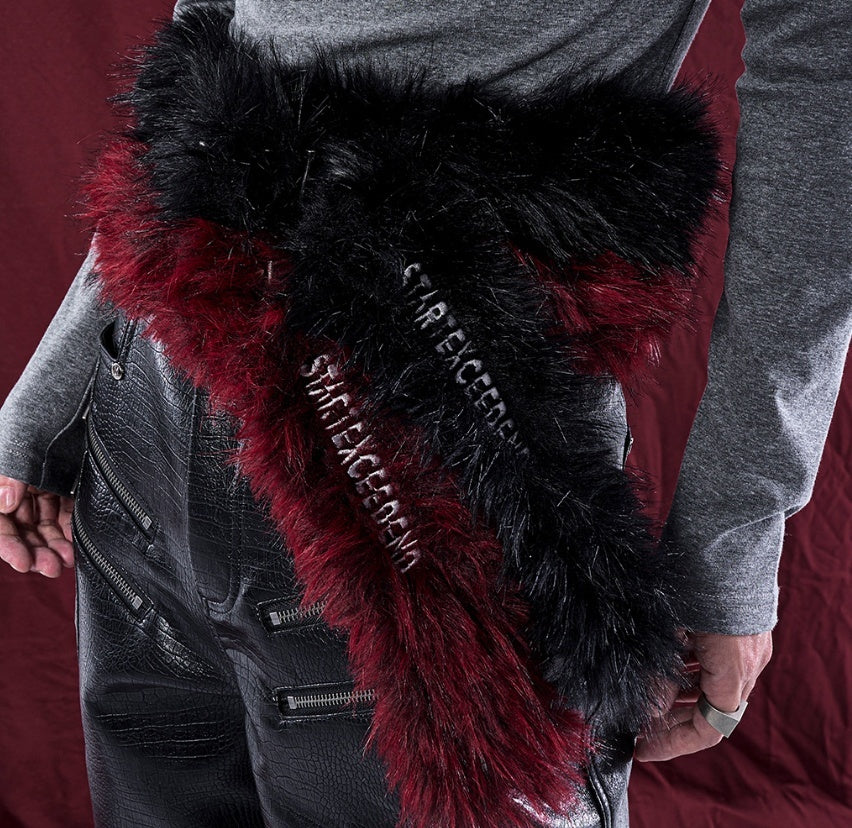 Creative And Versatile Letter Embroidered Fur Belt