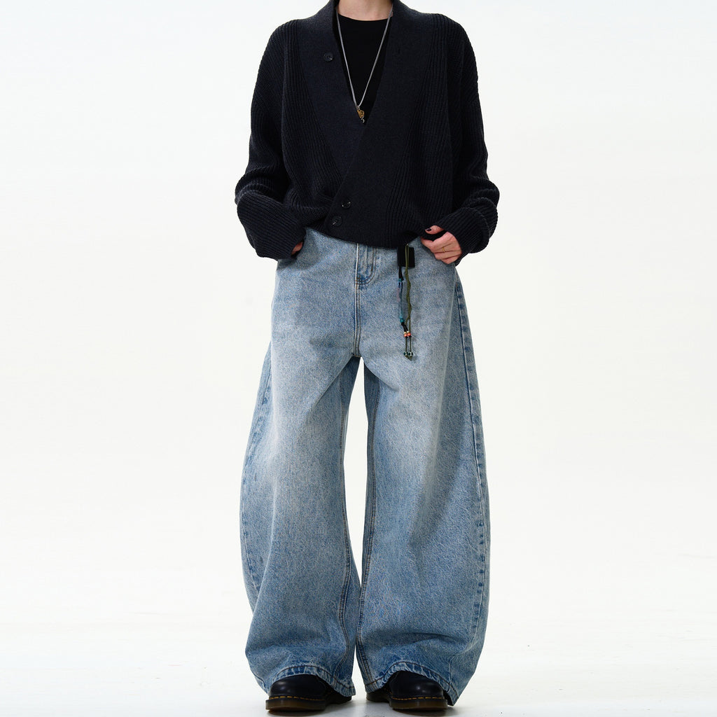 Classic Washed Machete Jeans For Men And Women