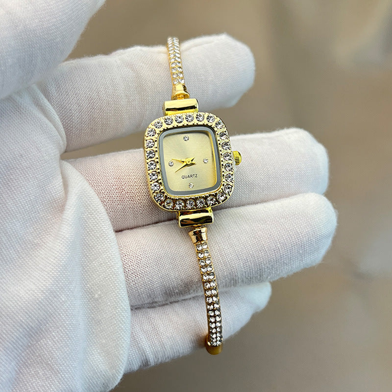Fashion Diamond Bracelet Small Square Watch Niche Bracelet High Sense
