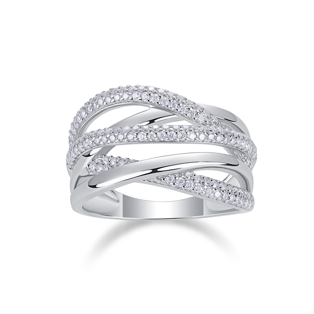 1Brilliant Interweaving - A Fashionable And Luxurious Jewelry Accessory Set With Moissanite S925 Sterling Silver And Platinum-plated Diamond Prohibit TikTok sales