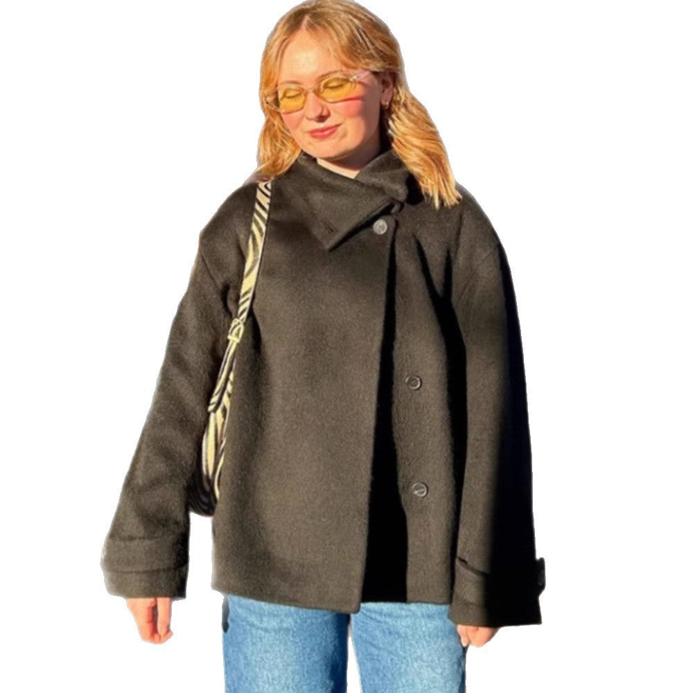 High-grade Graceful Stand Collar Short Coat