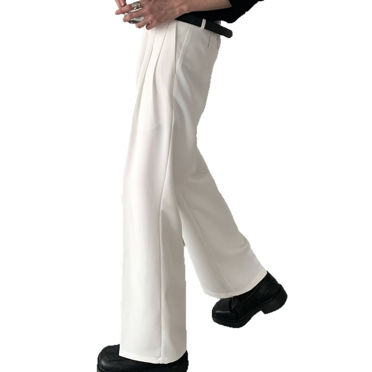 Loose Trousers High Street Wide Leg Draping Effect Leisure