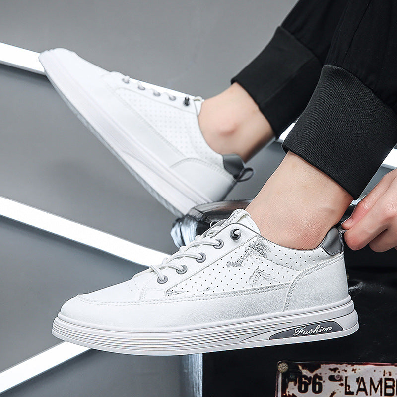 Men's Sports Korean Style Versatile White Trendy Breathable Casual Men's Shoes