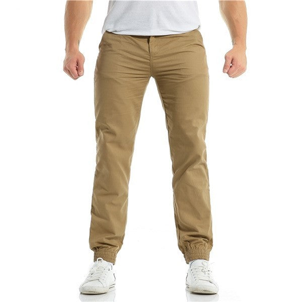 Men's cotton solid color casual pants Harlan trousers