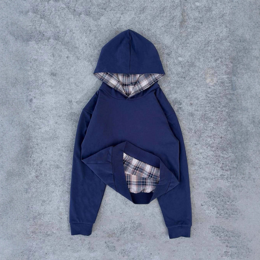 Hip Hop Double-sided Retro Plaid Casual Sweater