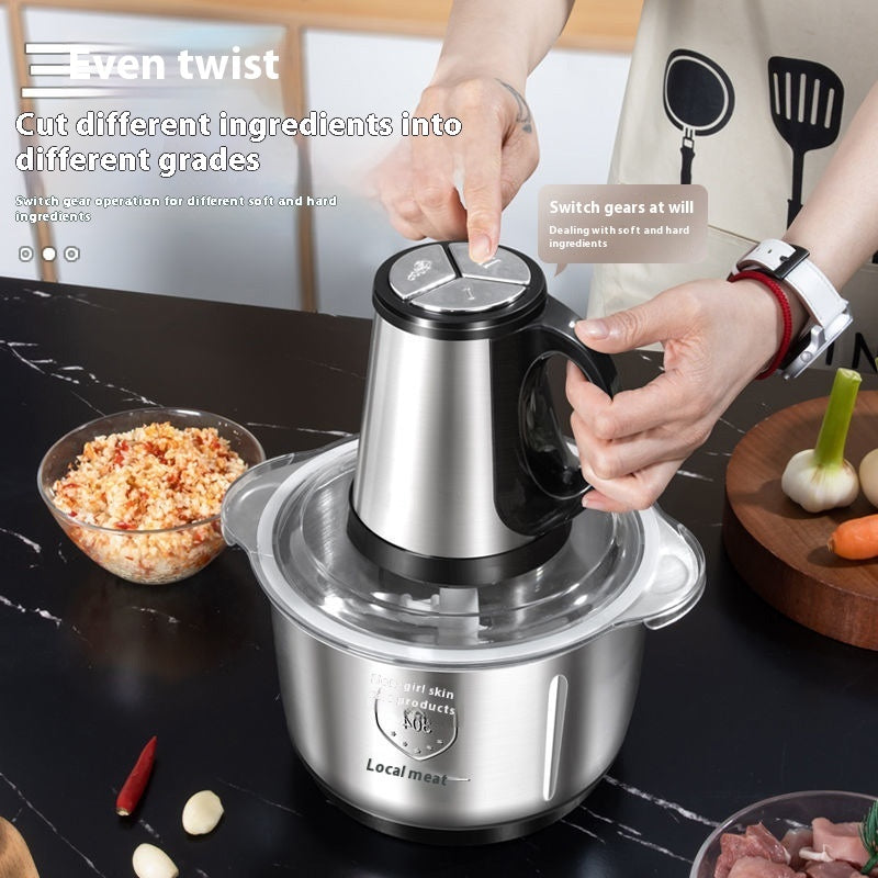 Stainless Steel Meat Grinder Small Household Automatic Cooking Machine