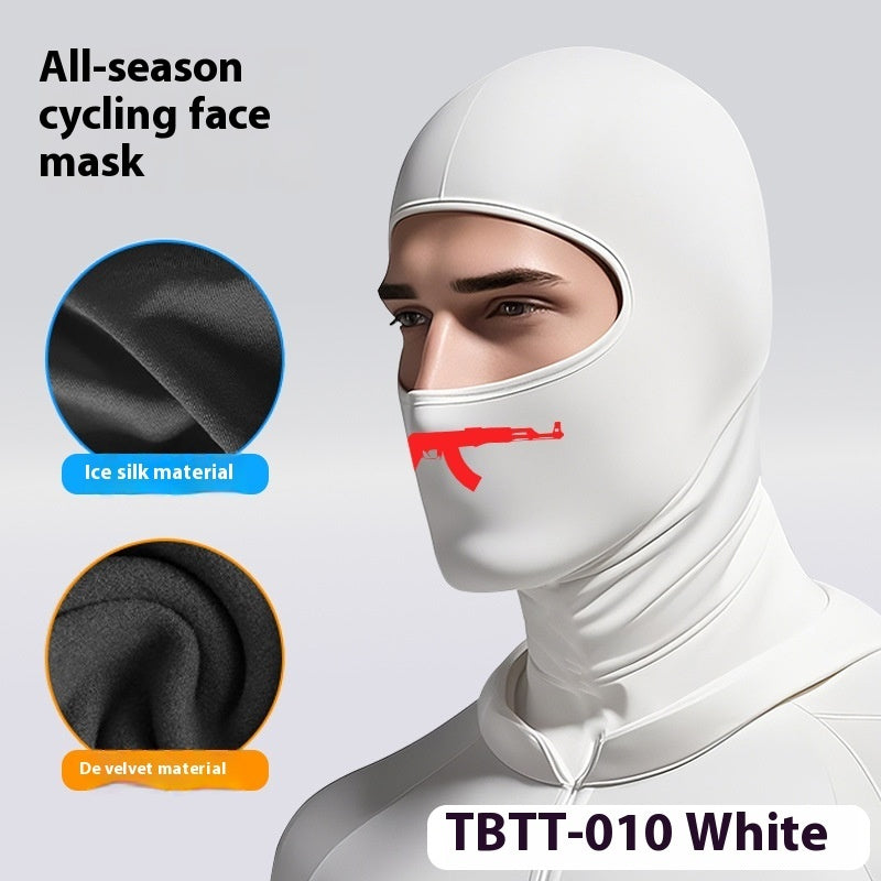 Full Face Ice Silk Sun-proof Headgear Integrated