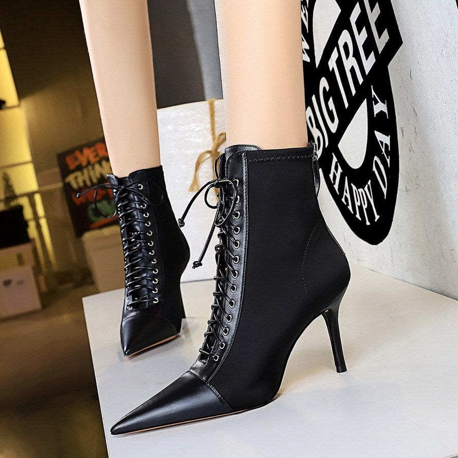 Korean Fashion Sexy Slimming Female Boots Stiletto Heel Shallow Mouth