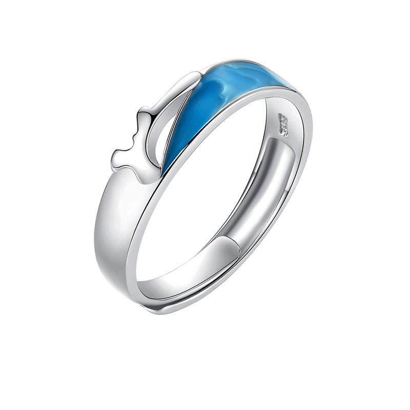 Student Minimalist Couple Rings Adjustable Creative Ring