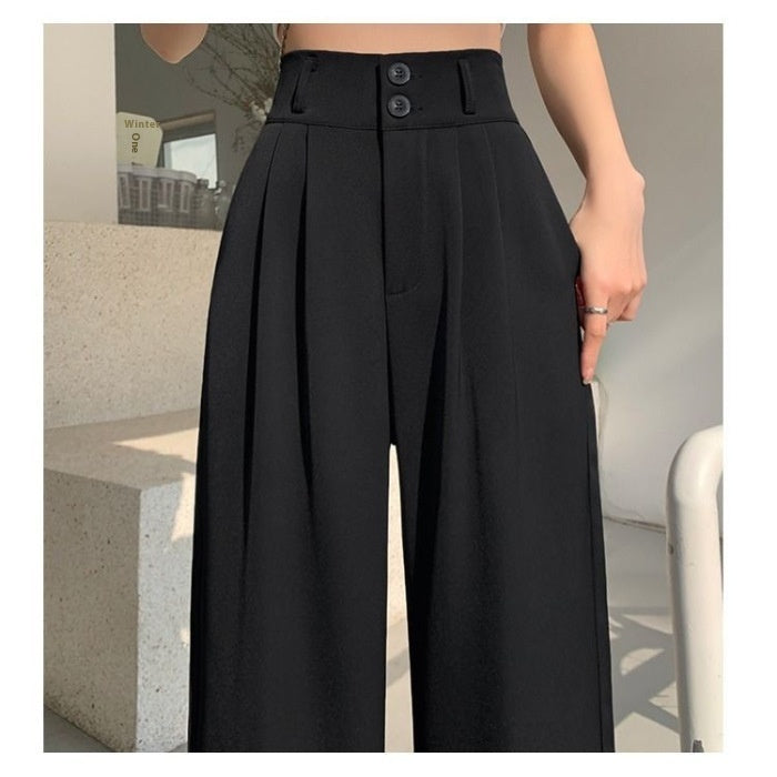 High Waist Drooping Plump Girls Pear Shapes Suit Pants