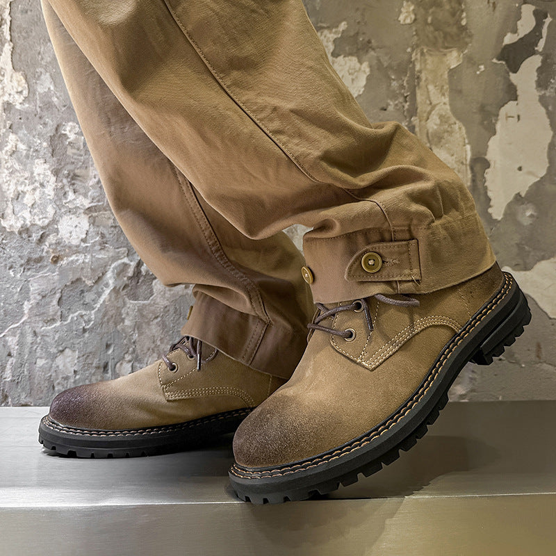 Outdoor Wear-resistant Short Boots Matte Leather Boots