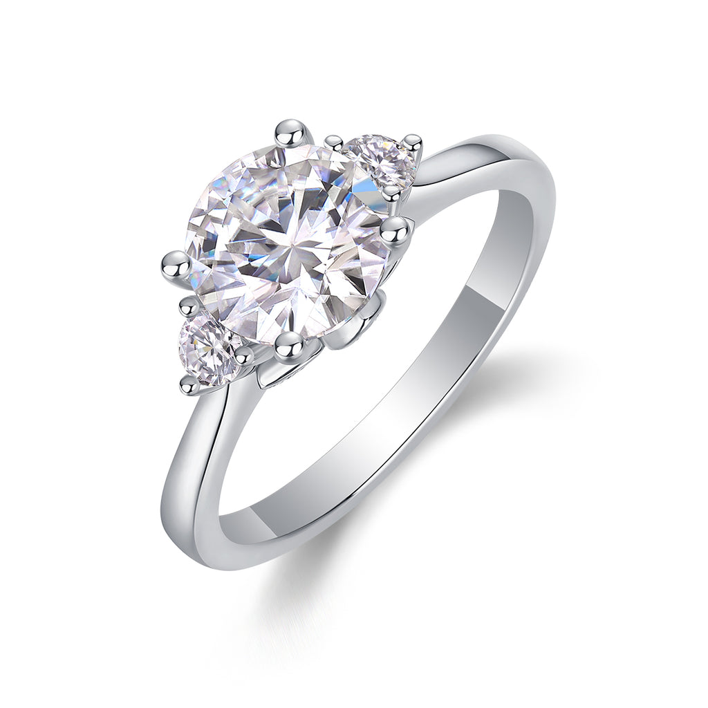 1Starry Night Brilliance - A Fashionable And Luxurious Jewelry Piece Set With 2-carat Moissan Diamond S925 Sterling Silver And Platinum-plated Diamond Prohibit TikTok sales