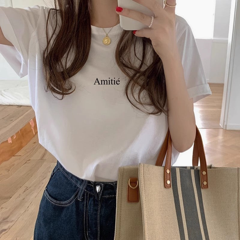 Printed Loose Summer New Short-sleeved T-shirt For Women