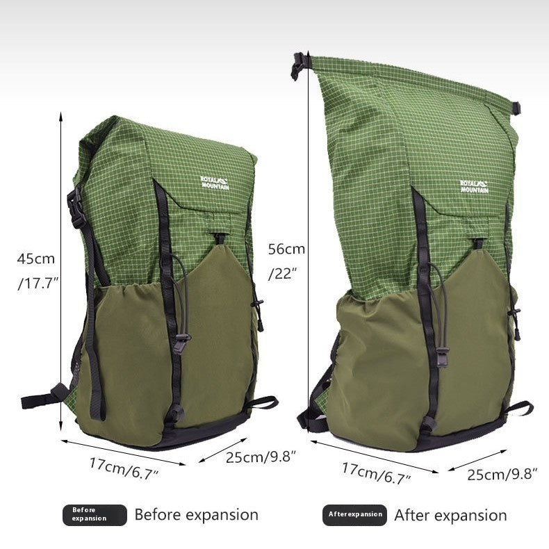 Outdoor Lightweight Curved Edge Foldable Storage 25L Backpack