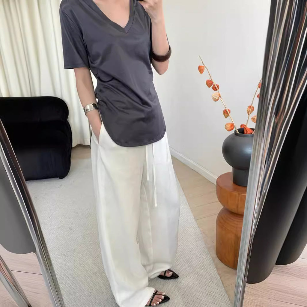 Loose Tencel Linen Wide-leg Pants