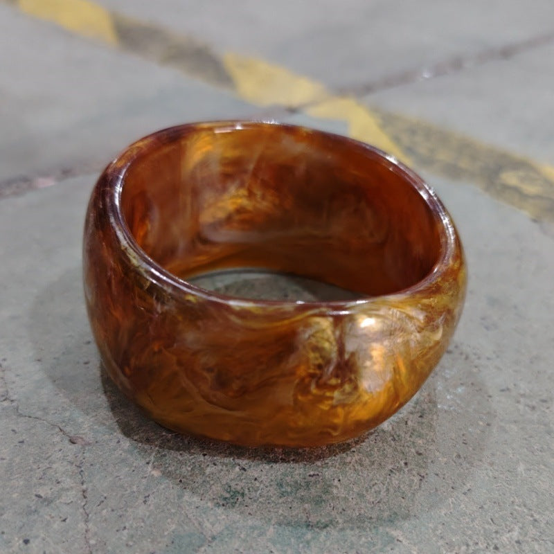 European And American Exaggerated Blooming Irregular Shaped Resin Bracelet