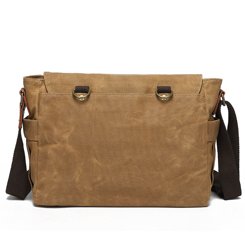 Water Repellent Waxed Camera Bag Cowhide