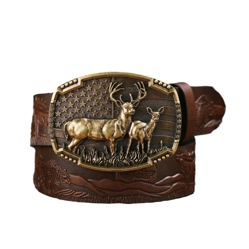 Punk Leather PU Leather Denim Trend Belt