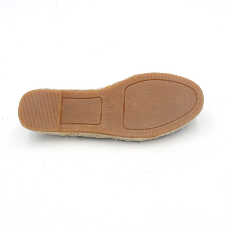Hemp Rope Flat Lace Student All-matching Slippers Female