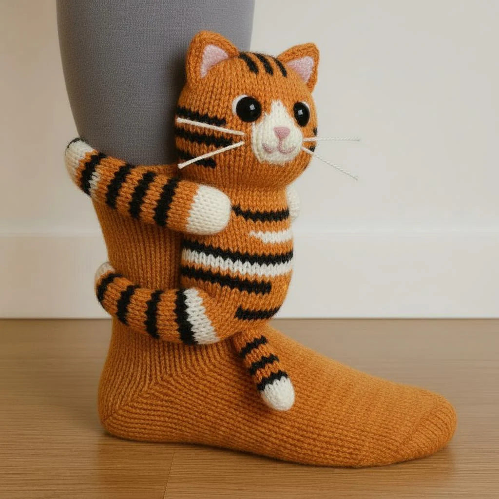 Plush Crochet Animal Cute Animal Socks