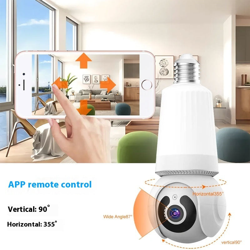 Wireless Wifi Mobile Phone Remote Night Vision V380 Bulb Camera
