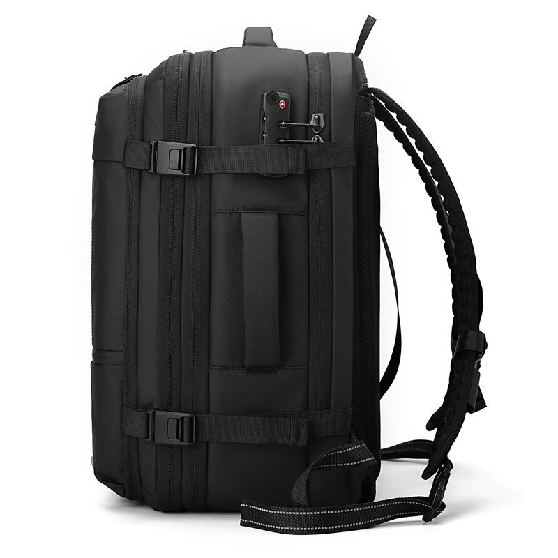 Men's Belt Password Lock Business Backpack Scalable Backpack