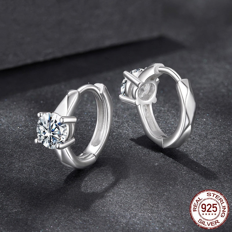 Original D Color 50 Points Shining Moissanite Ear Clip