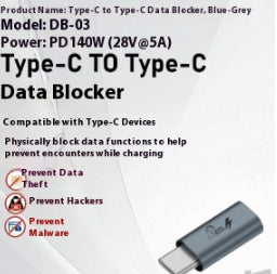 Notebook Phone Data Shielding USB Male To Type-C Female Adapter