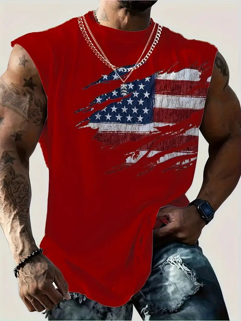 Fashion Personality New Printed Men's Vest Top