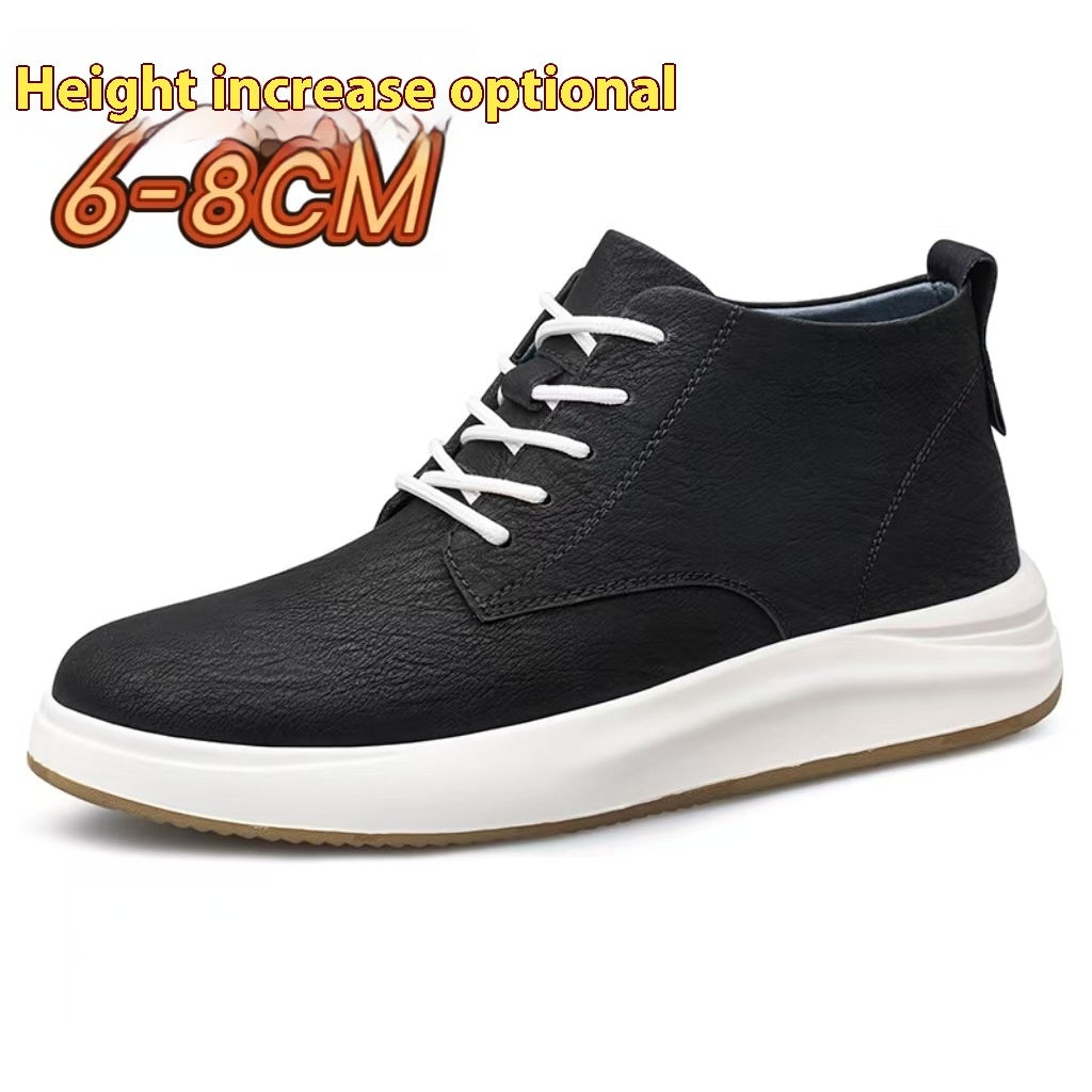 Men's Retro Workwear Height Increasing Leisure Board Shoes