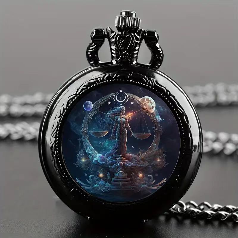 Color Pattern Medium Pocket Watch For Men And Women