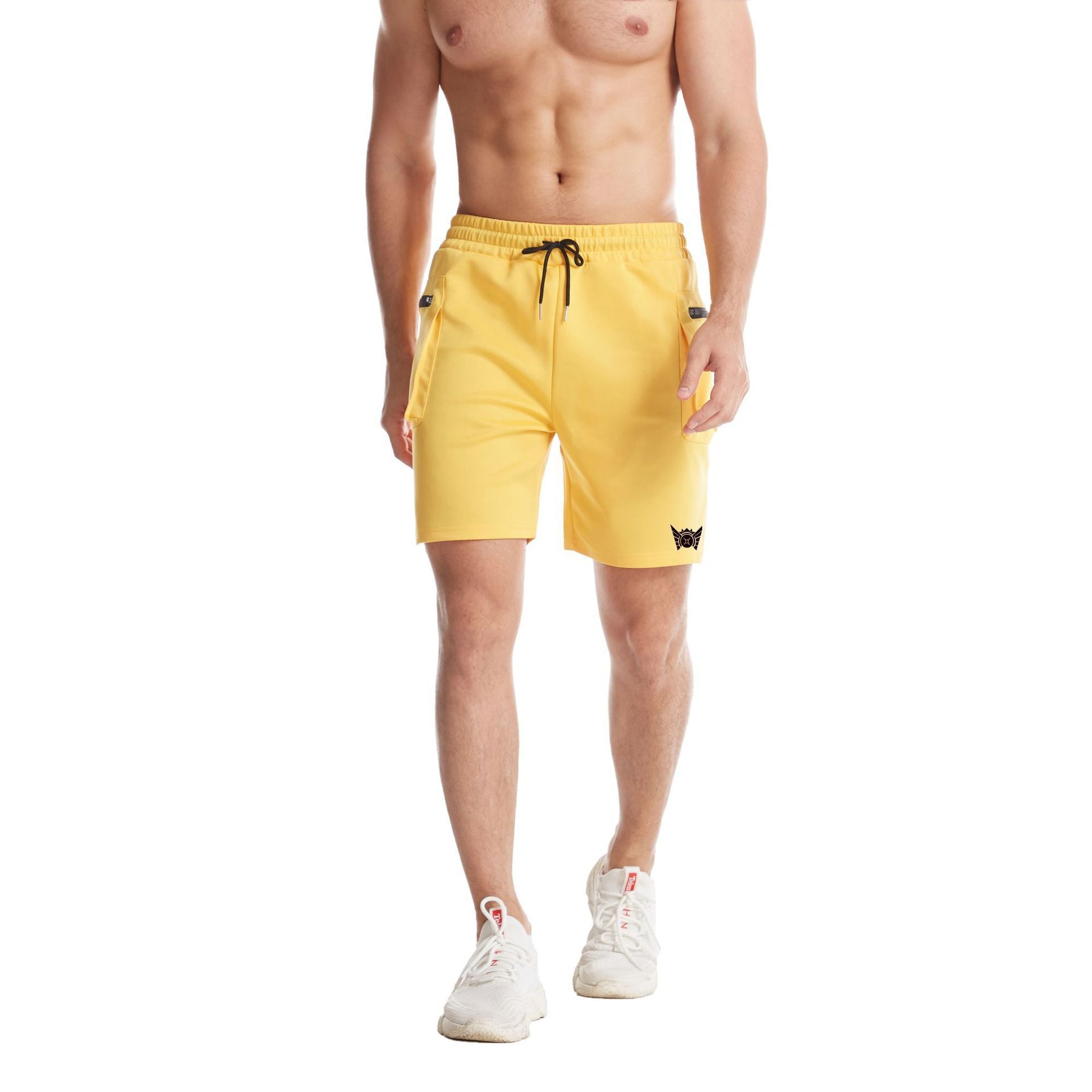 Men's Breathable Training Cool Five Quarter Pants For Summer Casual Wear