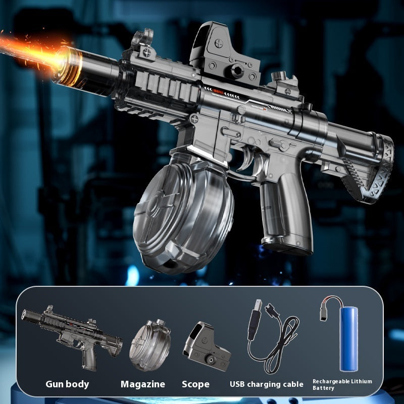 New Ice Mouse Ice Explosion Electric Water Gun Children's High-speed Continuous Hair Linkage Reloading Large Capacity Water Pistols Toy