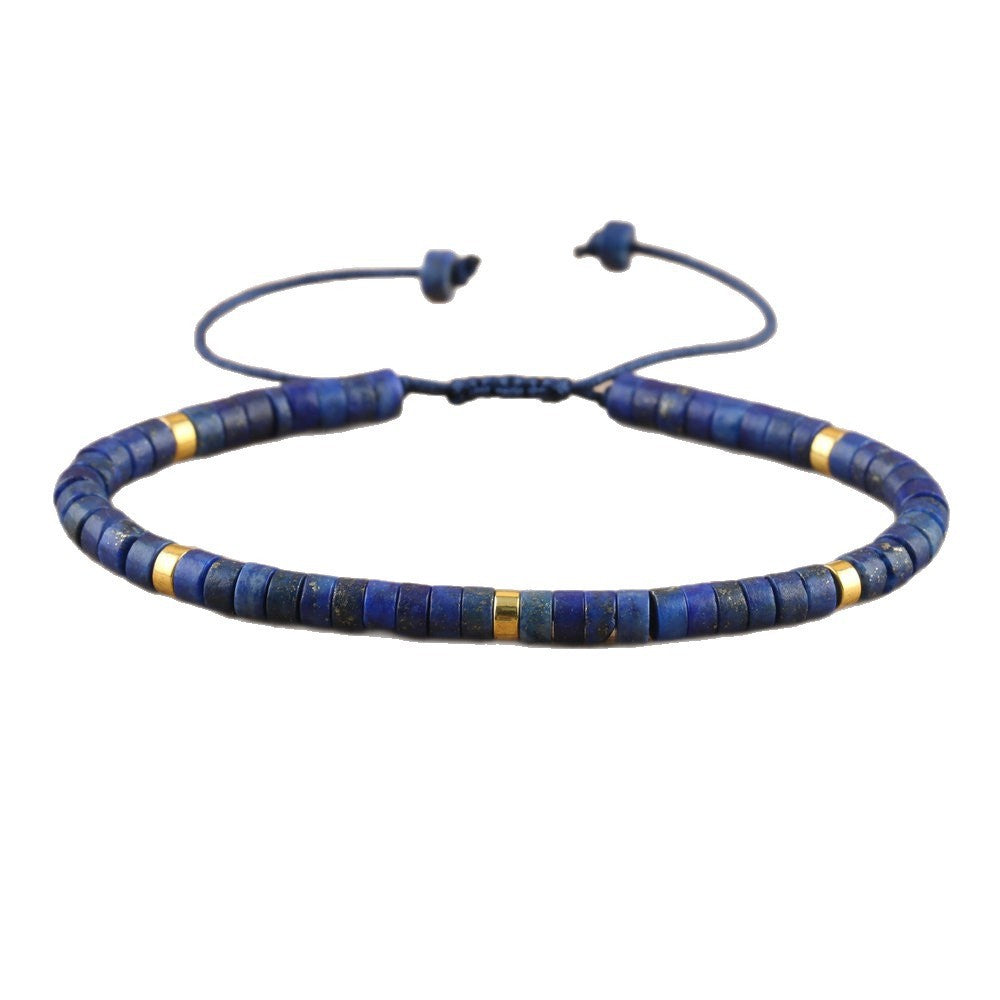 Hot-selling Lapis Spacer Beads Woven Bracelet