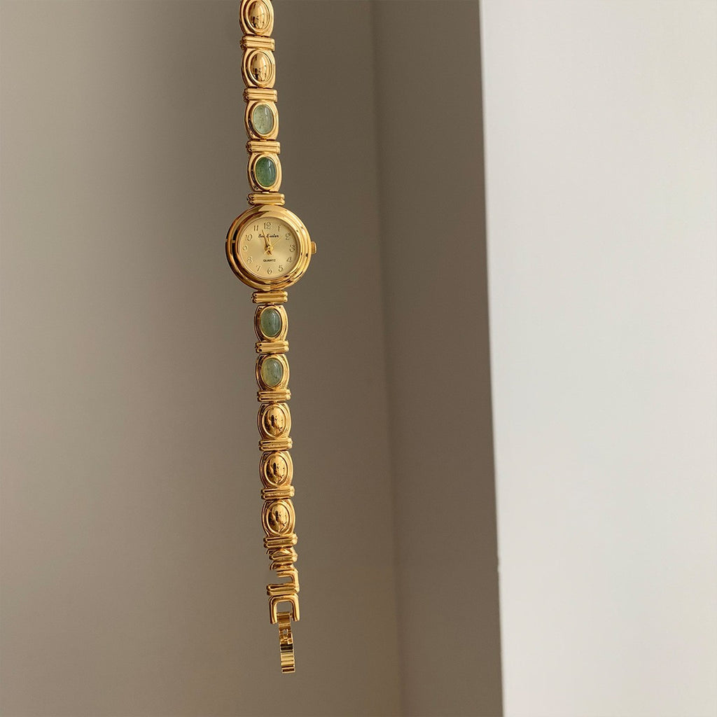 New Chinese Style Beryl Gold Exquisite Fashion Retro Minority Women's Quartz Watch