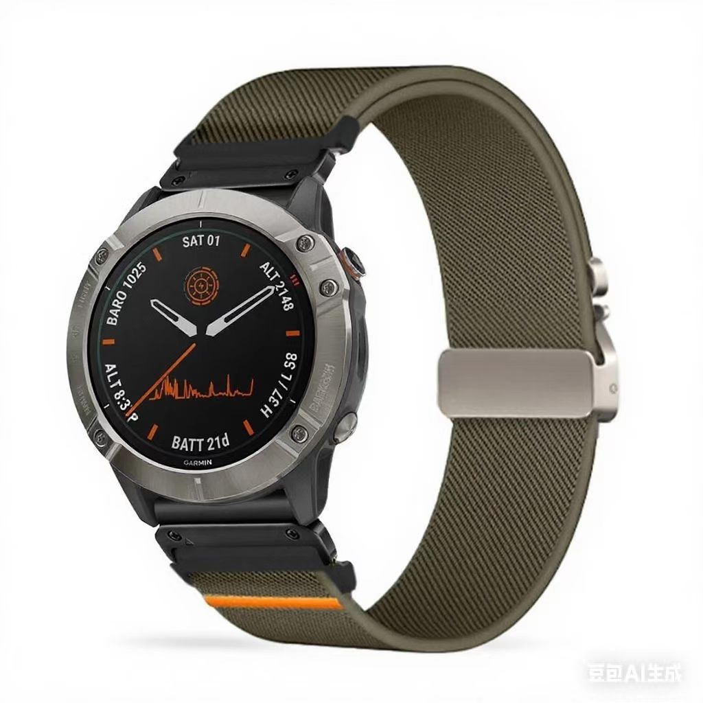 Elastic String Fabric Woven Men Watch Strap