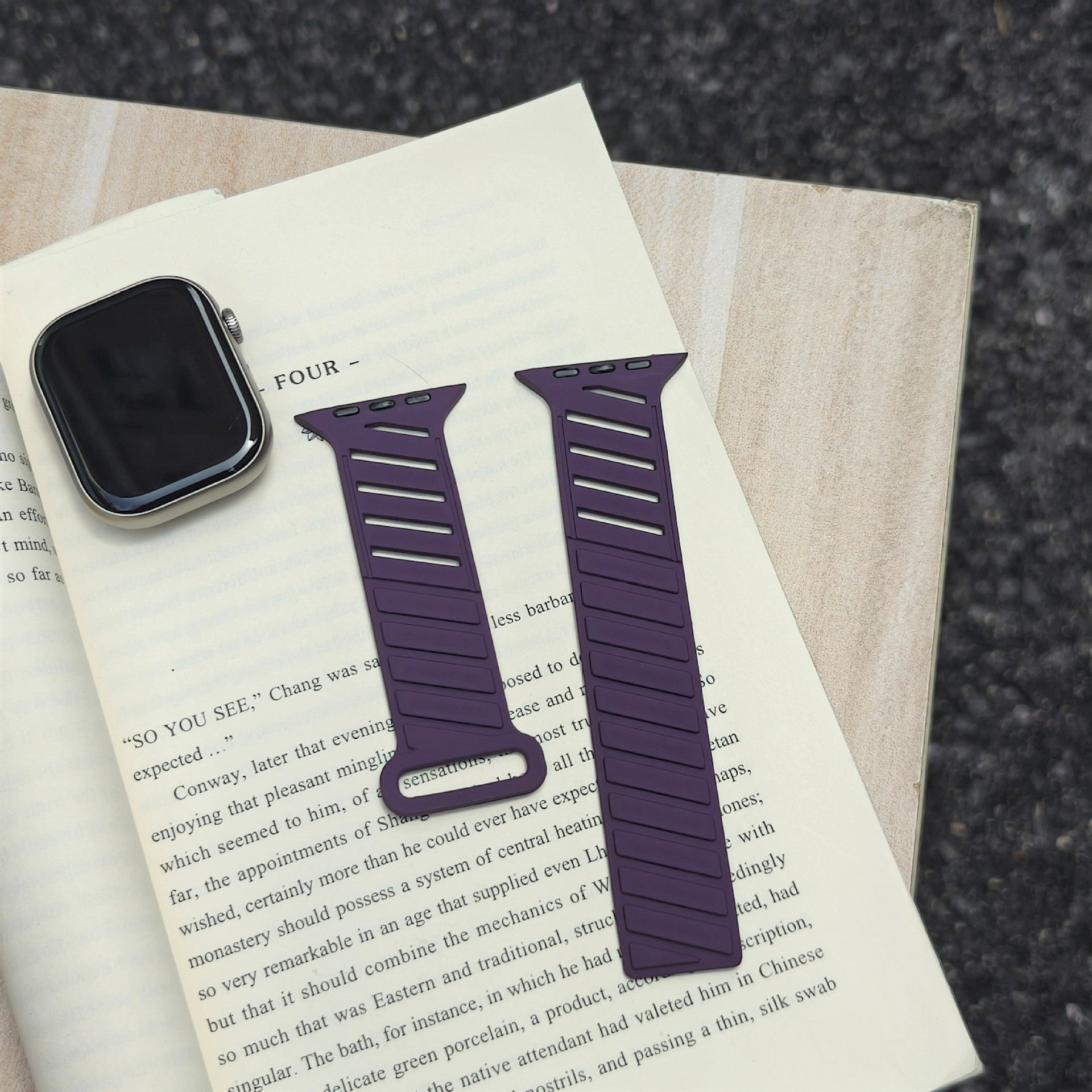 Applicable Twill Silicone Magnetic Watch Band