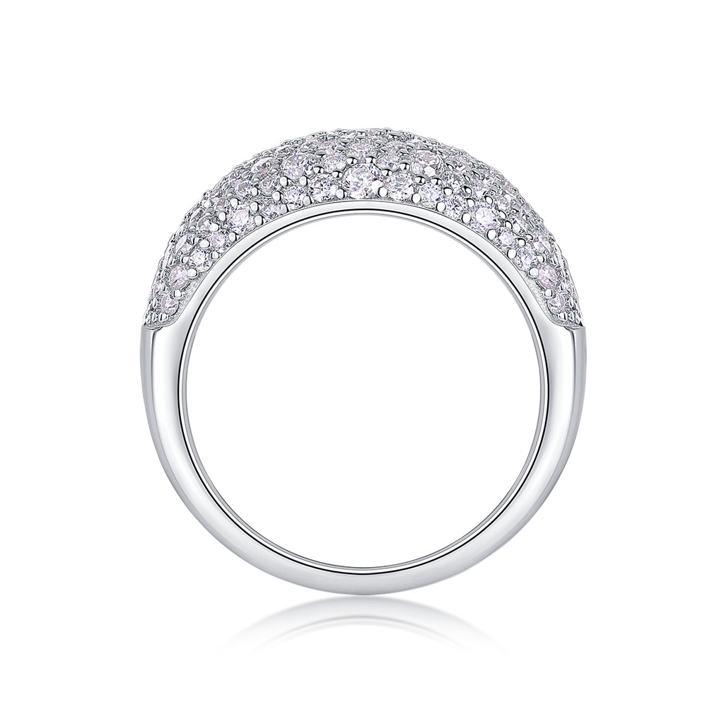 1Moonlit Night Stars - A Fashionable Diamond Jewelry Piece Set With Moissanite S925 Sterling Silver And Platinum Diamond Ring Prohibit TikTok sales